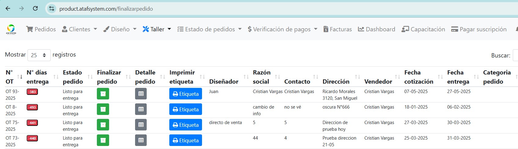 Entrega de Pedidos