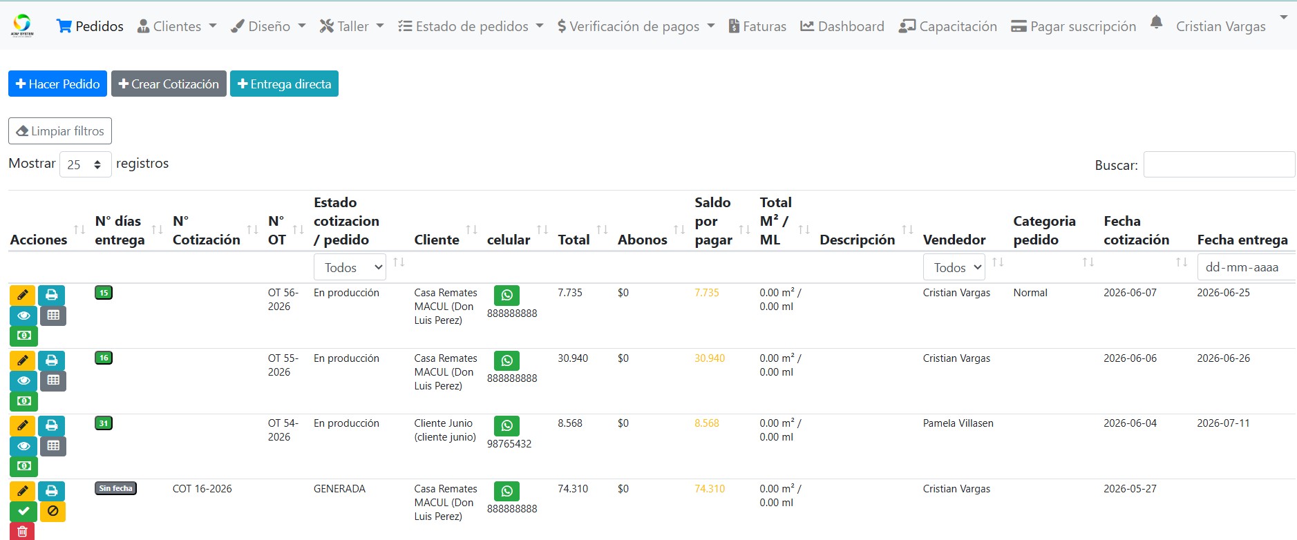Ventas y Cotizaciones